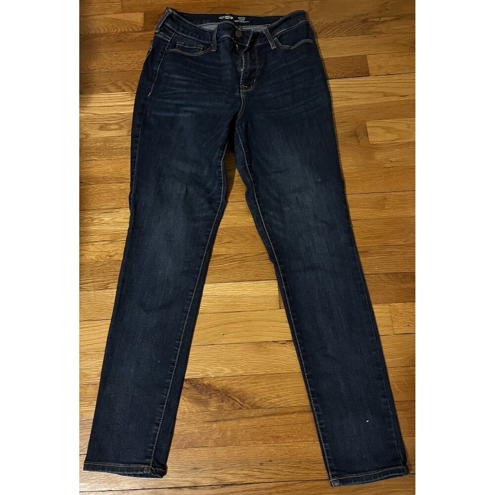 Old Navy Women's Blue Dark Wash High Rise Slim Skinny Stretch 5-Pocket Jeans 8